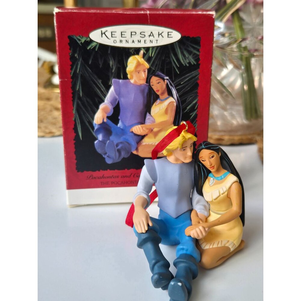 Hallmark Keepsake Ornament Pocahontas & John Smith Disney 1995 Collectible